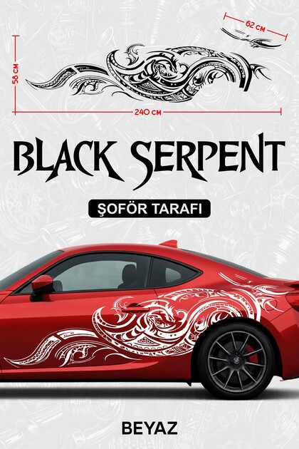 BLACK SERPENT Yan Gövde Sticker Kaplama