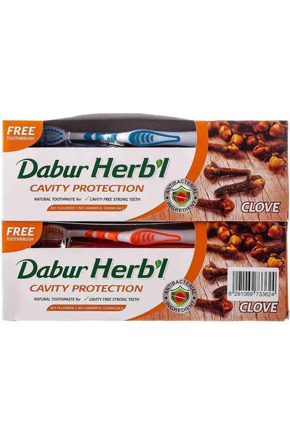 Herbal Cavity Protection Toothpaste With Toothbrush 2 X 150gms