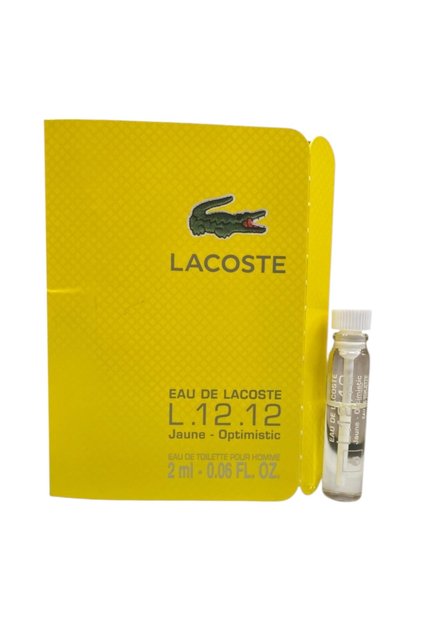 , Eau de L.12.12 Jaune - Optimistic , Eau De Toilette , Pentru bărbați, 2 ml *Flacon