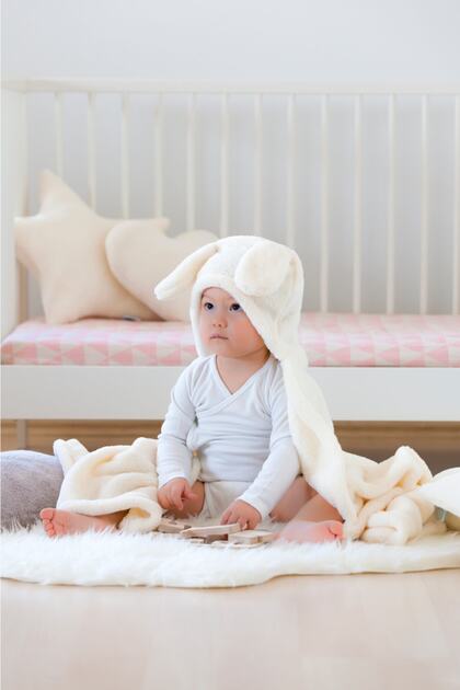 Fleece Tavşan Bebek Battaniye