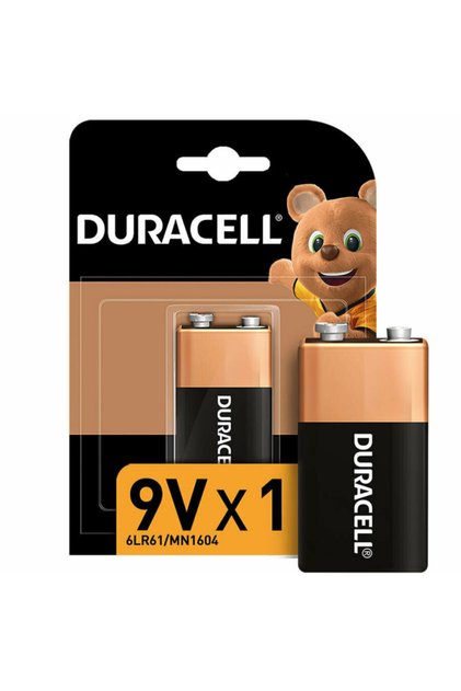 Duracel Alkalin 9 Volt Pil Tekli - 5 Adet
