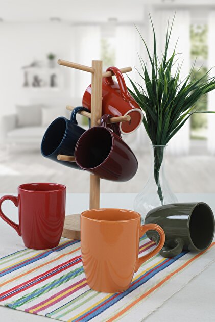 Keramika Rainbow Alpha Mug 11 cm 6 Pieces- Trendyol