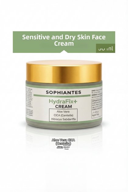 Moisturizing Cream Cica Centella, Squalane, Hibiscus Hyaluronic Acid 50 ml Hydrafix+
