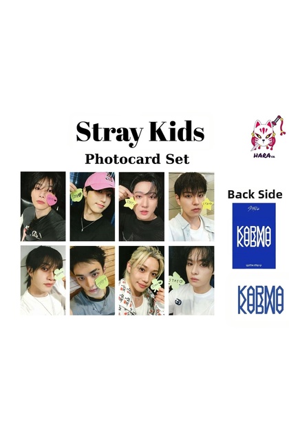 Stray Kids Karma Album (Withmuu Pob) Photocard Set (8 Pieces) Fanmade
