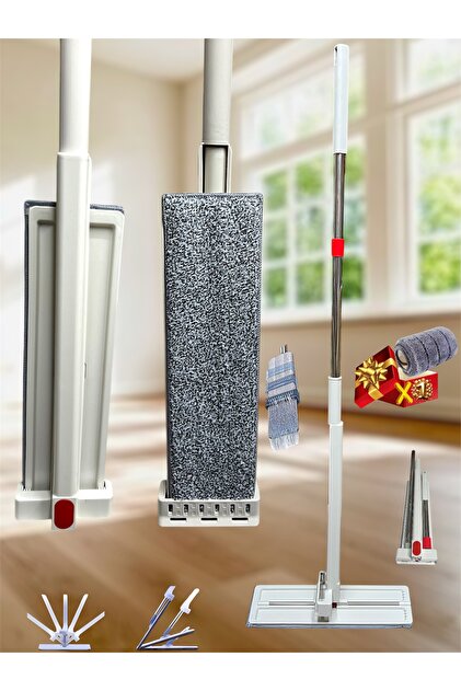 Hansel Kendinden Sıkmalı Mikrofiber Mop Kendini Temizleyen Mop +