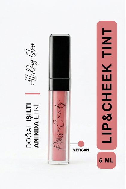 Lip & Cheek Tint | Dudak ve Yanak Renklendiricisi | Doğal Görünüm İpeksi Bitiş | Mercan