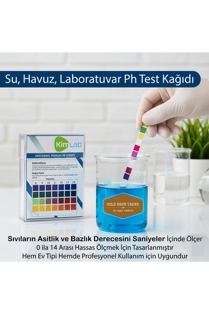 Ph Kağıdı 0-14 - Ph Ölçer - Su Kalitesi Ölçer / Gümüşsu Ölçer - Ph Metre