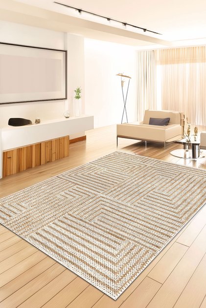 Digital Non-Slip Washable Jute Look Living Room Rug Kitchen Rug Balcony Rug Runner Rug