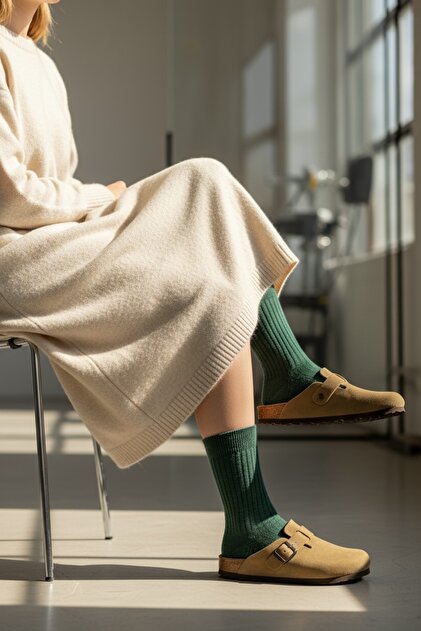 Land of Cork Snape Sabo Unisex Taba Süet Anatomik Mantar Tabanlı