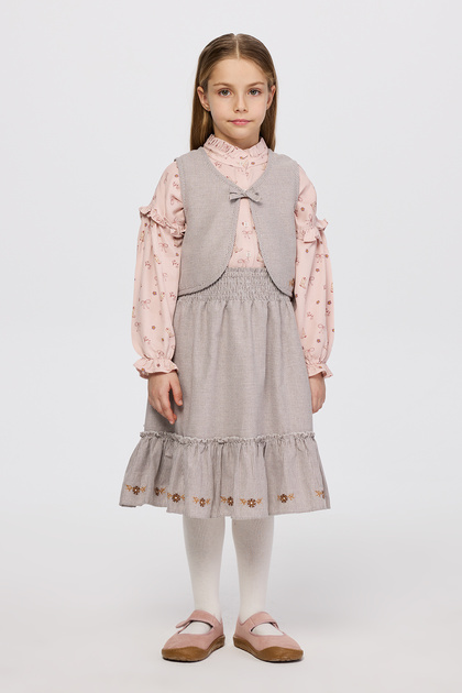 Girl's Double-Sided Ecru Vest