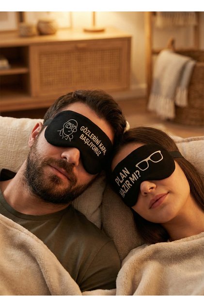 🕶️ “Are You Ready for the Plan?” Sleep Mask Set – Humorous & Thematic Double Eye Mask – Gift for Lovers