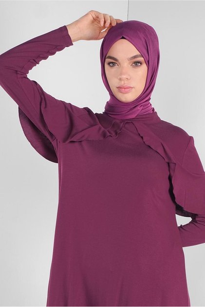 Yaka Kismi Volanli Tunic 41237