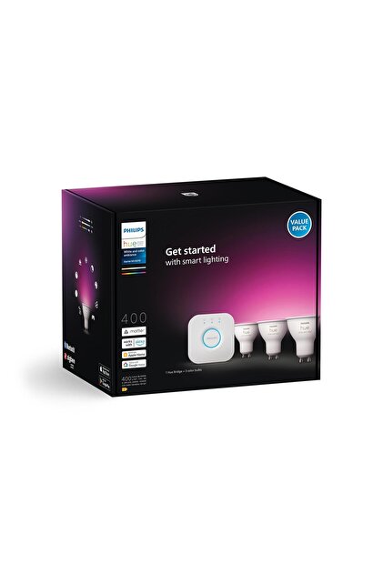 Philips Hue WCA 4.2W GU10 Renkli Spot Akıllı Ampul 3'lü Başlangıç