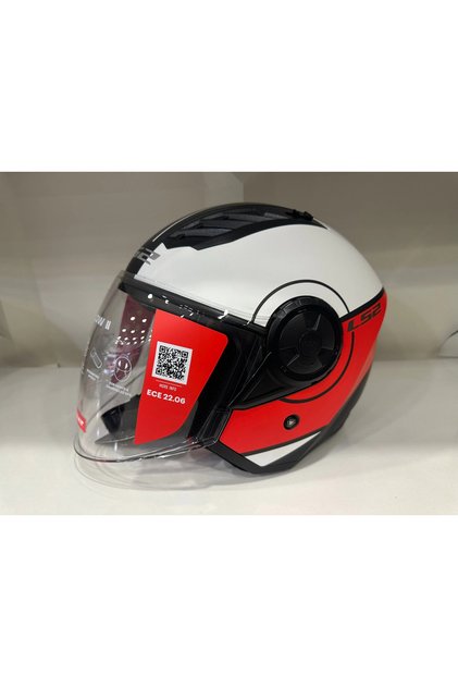 KASK LS2 AIRFLOW 2 COVER MAT SİYAH-KIRMIZI-BEYAZ