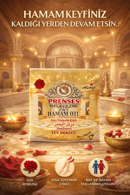 Gül Kokulu Tüy Dökücü Toz - Hamam Otu 150gr 1 Adet