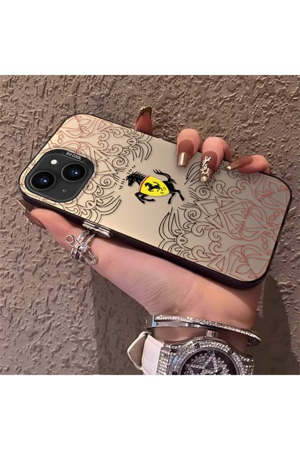 iPhone 15 Compatible Silicone Edge Hard Back Phone Case Brand Design