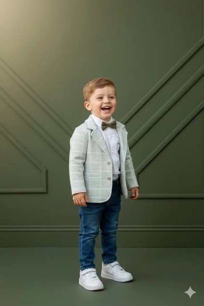 Boys' Sports Jacket with Shirt and Pants 3 Piece Premium Set