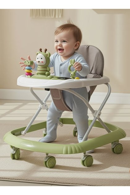 Ziggie Baby Walker for Kids With 360° Rotation Musical Bar & 3 Height Adjustable 6 to 24 Months