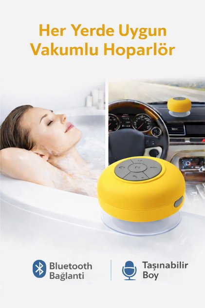 Taşınabilir Vantuzlu bluetooth hoparlör