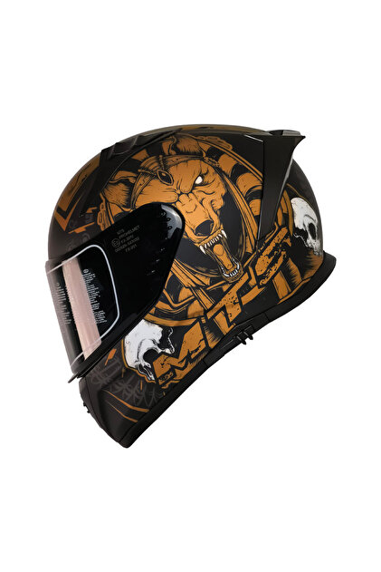 yasu　moss king MTS M-801 ANIBUS GOLD MAT FULL FACE KASK - Fiyatı, Yorumları