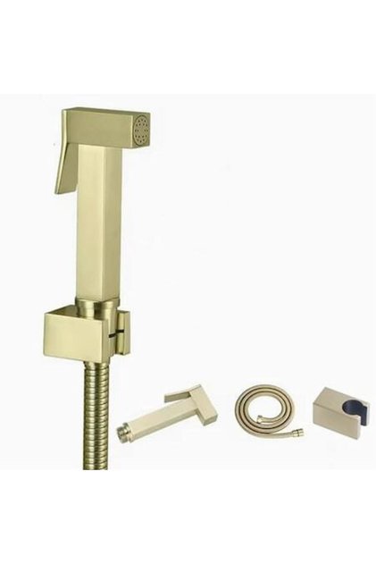 Set de duș igienic pentru toaletă, pulverizator din oțel inoxidabil, auriu, furtun de 1,2 m