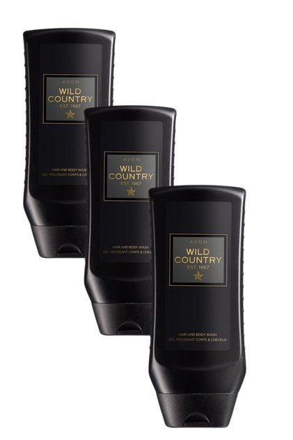 Set 3 x Gel de dus pentru par si corp Wild Country, 250ml + Cadou Inimioara Magnetica