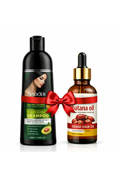 Pachet – Șampon Nuanțator Negru + Ulei Batana
