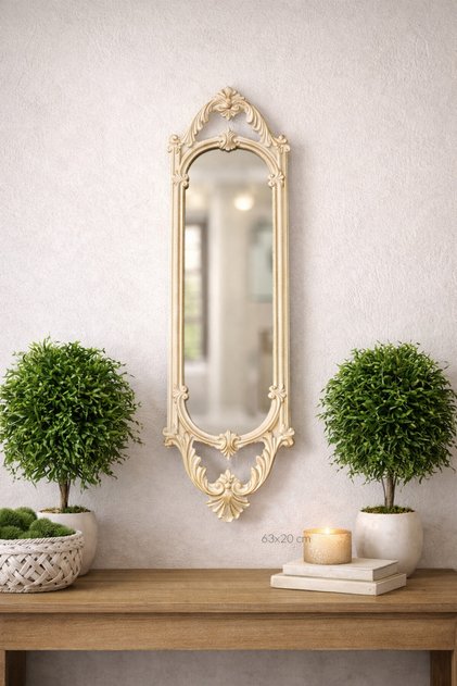 Şık Dekoratif Kısa Ayna 63 x 20