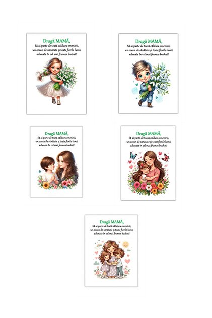 Set 50 Diplome 9 Martisor 10*15 cm - Mamă