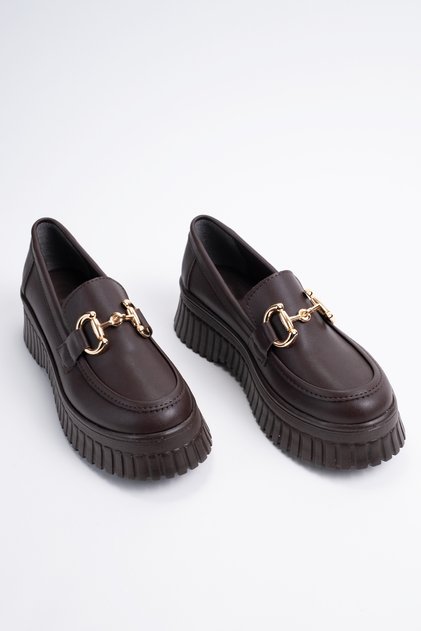 Women's Loafer Moccasin Casual Buckle Detailed Daily Shoes Sima