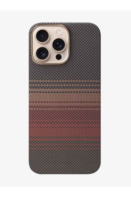 Case for iPhone 16 Pro Max Premium Aramid Fiber (Kevlar), Raised Camera & Screen Edges | Sunset