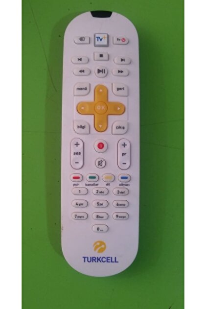 Orjinal Turkcell Tv Plus Klavyesiz Kumanda Turkcell Tv+ Plus Kumanda Klavyesiz Model Türksel