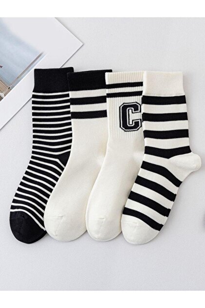 Set of 4 Patterned Unisex Socks
