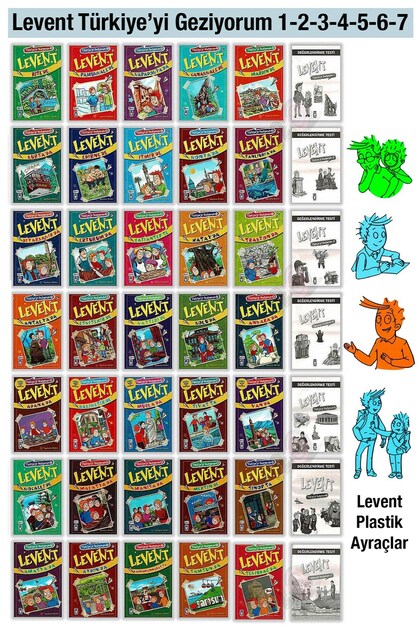 Levent Türkiye'yi Geziyorum 1 - 2 - 3 - 4 -5 - 6 - 7 Set (8+ Yaş) 35 kitap