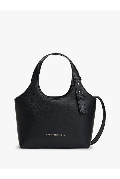 Tommy Hilfiger TH Logolu Mini Kadın Siyah El Çantası AW0AW18281BDS