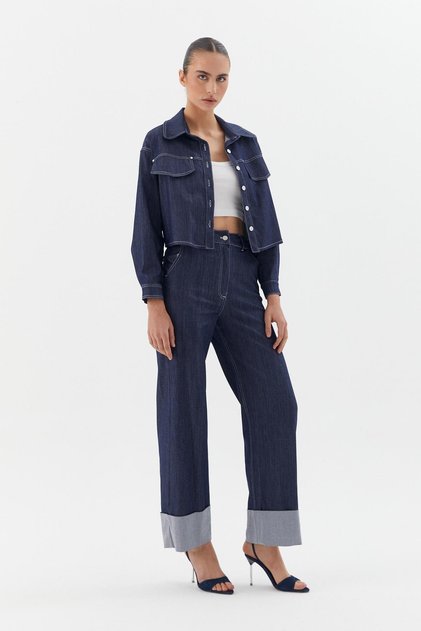 Double Leg Pants Indigo