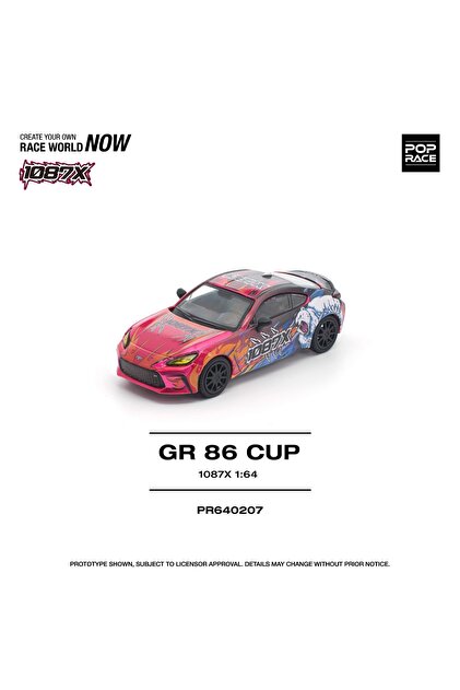 pop race 1 Pop Race Toyota GR86 Cup 1087X Livery 1:64 Diecast