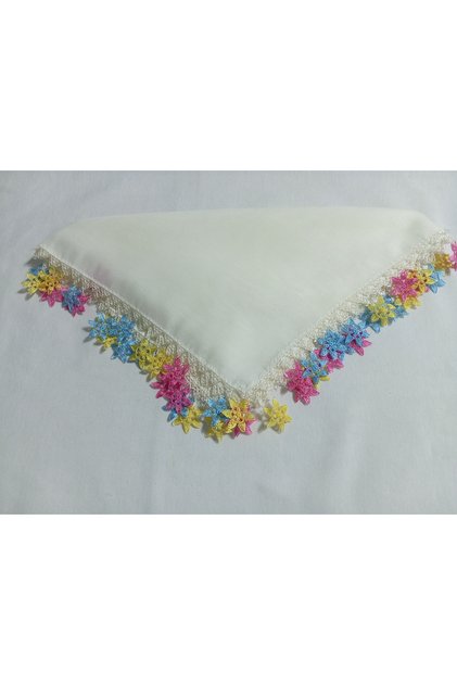 İğne oyası krem renk yazma