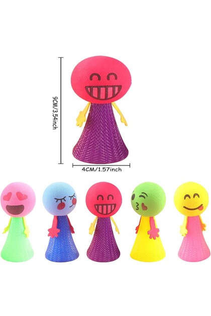 Hyd Zıplayan Oyuncak Emojili Zıp Zıp Oyun Dev Boy 9 cm 1 Adet