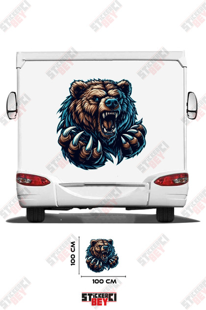 Wild Bear Visual Caravan Sticker Coating