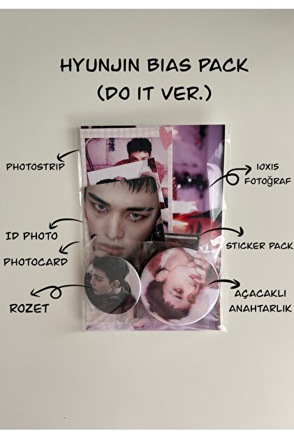 Hara Company Stray Kids Kpop Grubu Do it Album Set (Rozet