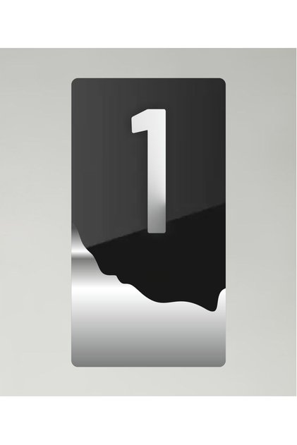 Silver Plexiglass Vertical Hotel - Apartment Site - Apartment Hotel Office Door Number - Door Number 1 One