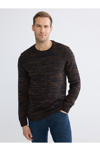 Quality Parts from Çelebi Store Zero Roba Collar Embroidered Men's Knitwear Sweater