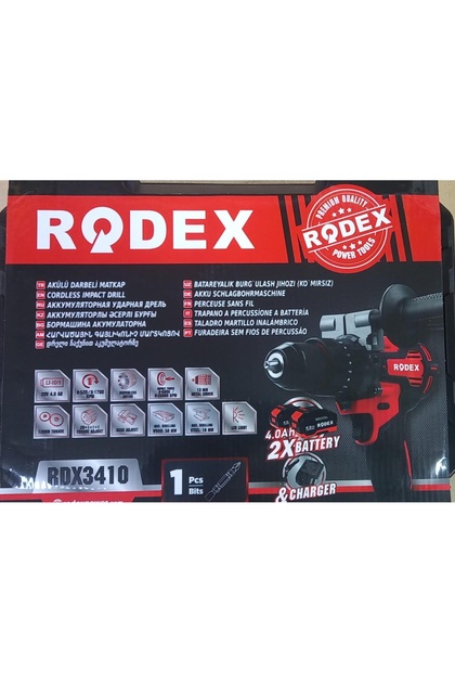 kana14DUO赤１０個、ブラックリペア１０個 Rodex RDX3410 Akülü Darbeli Matkap (Yan Tutamaklı) - Fiyatı, Yorumları