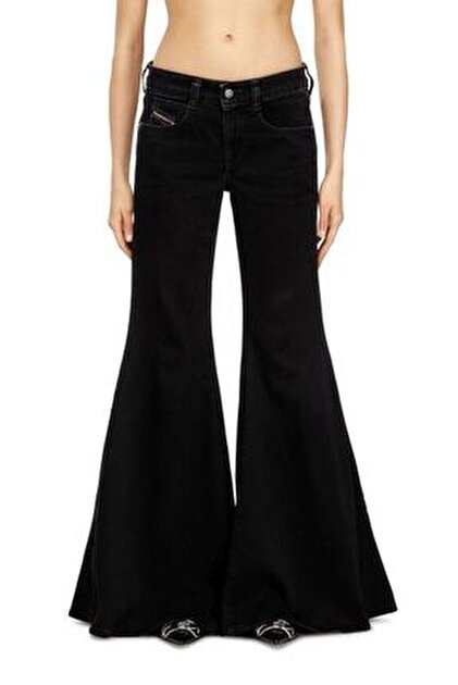DIESEL フレアデニム 1970 D-Bleess 09m69 ブラック Diesel 1970 D-BLEESS SİYAH KADIN FLARE JEAN PANTOLON - Fiyatı