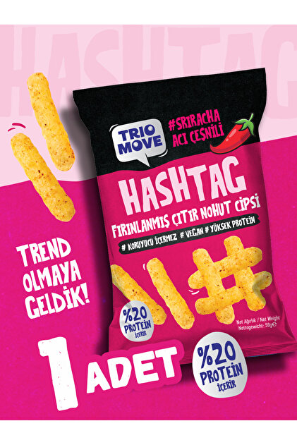 TrioMove Hashtag Fırınlanmış Nohut cipsi 6'lı Karışık Tanışma