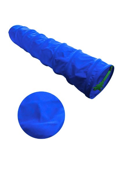Blue Cat Play Tunnel 125cm Collapsible Durable and Easy to Clean Cat Tunnel