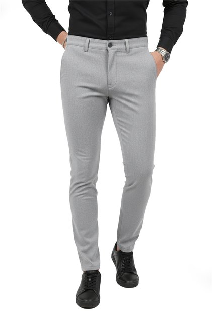 Men's Gray Modern Fit Stretch Fabric Fabric Trousers Casual & Office Use 2602020