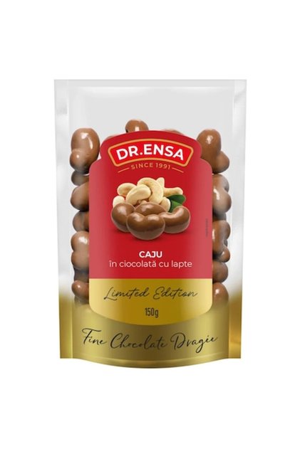Nuci de caju în ciocolată cu lapte 150g Ediția Dr. Ensa