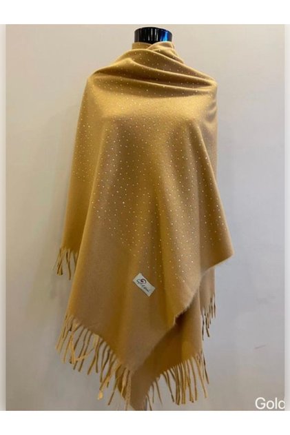 Cashmere Shawl with Stone on It